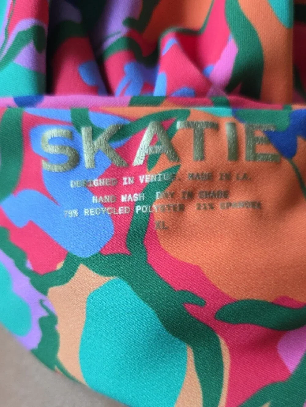 NWOT Skatie "Melly" Floral Swimsuit Bottoms Pink, Orange, Blue, Lilac & Green - Picture 2 of 9